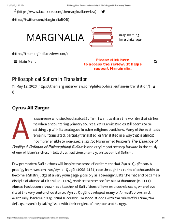 (PDF) Marginalia Review of *Essence of Reality*, A Defense of ...