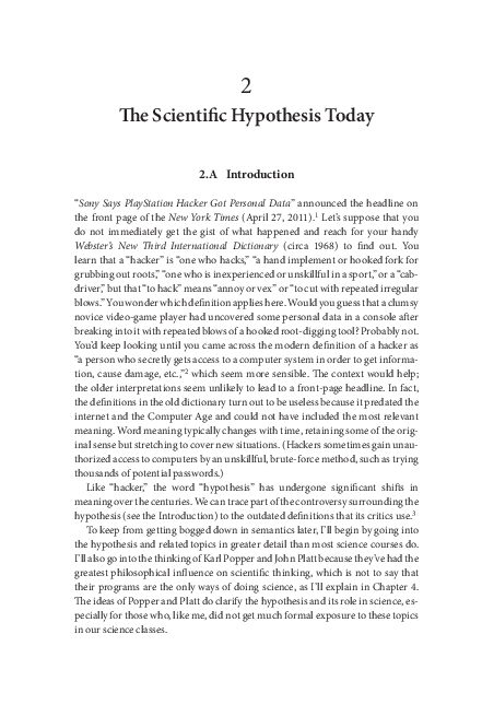 (PDF) The Scientific Hypothesis Today
