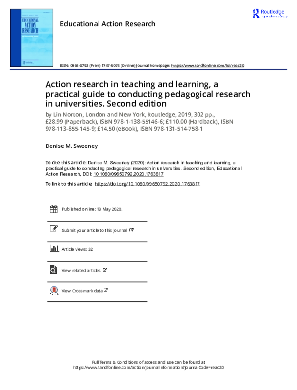 (PDF) Action research in teaching and learning, a practical guide to ...