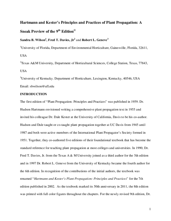 (PDF) Hartmann and Kester’s Principles and Practices of Plant