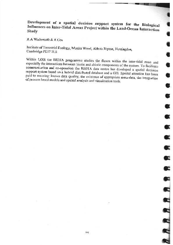 (PDF) Development of a spatial Decision Support System (DSS) for the ...
