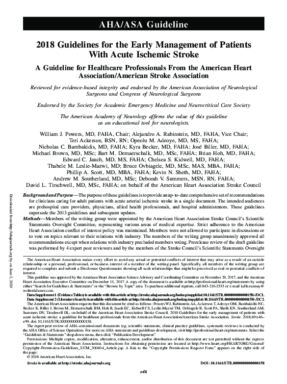 (PDF) 2018 Guidelines for the Early Management of Patients With Acute ...