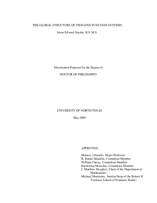 (PDF) The global structure of iterated function systems