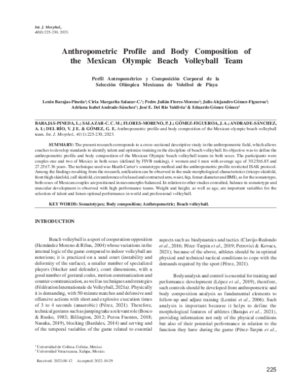 (PDF) Anthropometric Profile and Body Composition of the Mexican ...