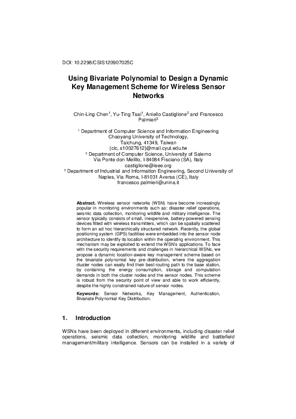 (PDF) Using bivariate polynomial to design a dynamic key management ...