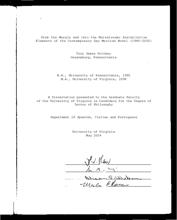 From the margin and into the mainstream : assimilative elements of the contemporary gay Mexican novel (1980-2000)