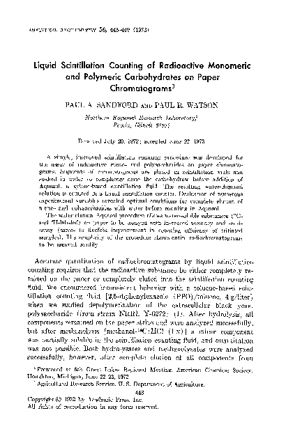 (PDF) Liquid scintillation counting of radioactive monomeric and ...
