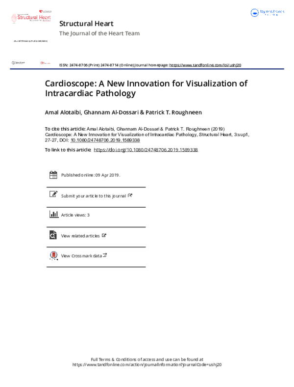 (PDF) Cardioscope: A New Innovation for Visualization of Intracardiac ...