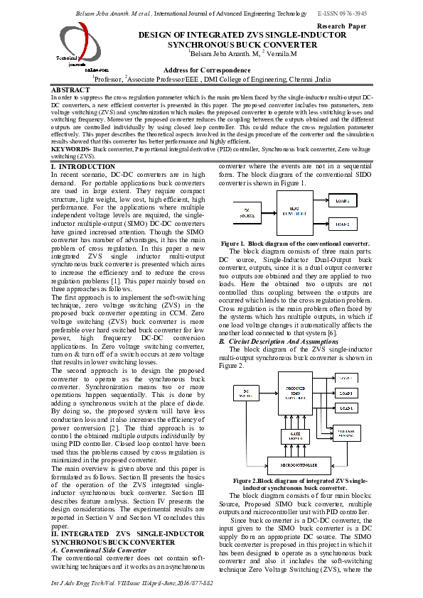 (PDF) Design of integrated ZVS single-inductor synchronous buck ...