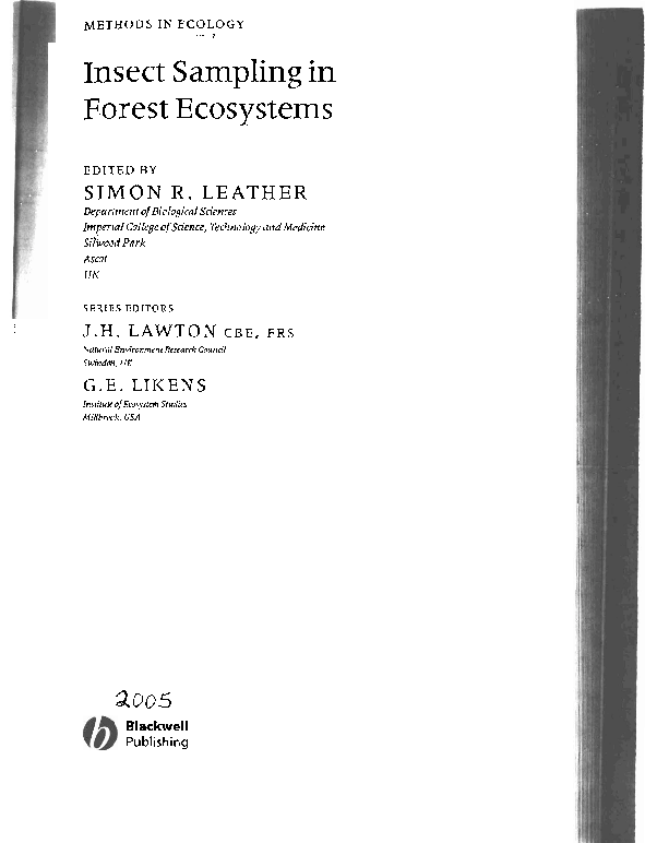 (PDF) Sampling Methods for Water-Filled Tree Holes and Their Artificial ...