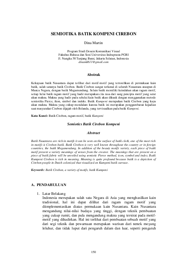 (PDF) Semiotika Batik Kompeni Cirebon