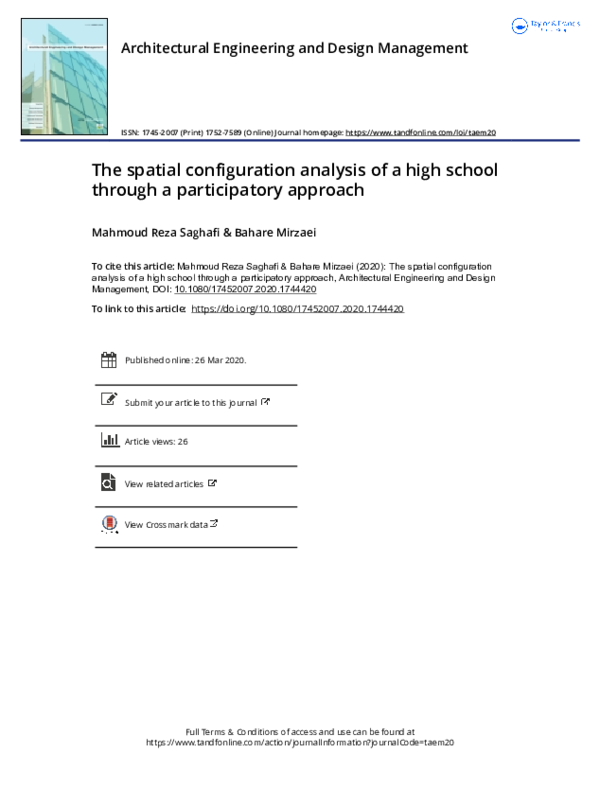 (PDF) The spatial configuration analysis of a high school through a ...