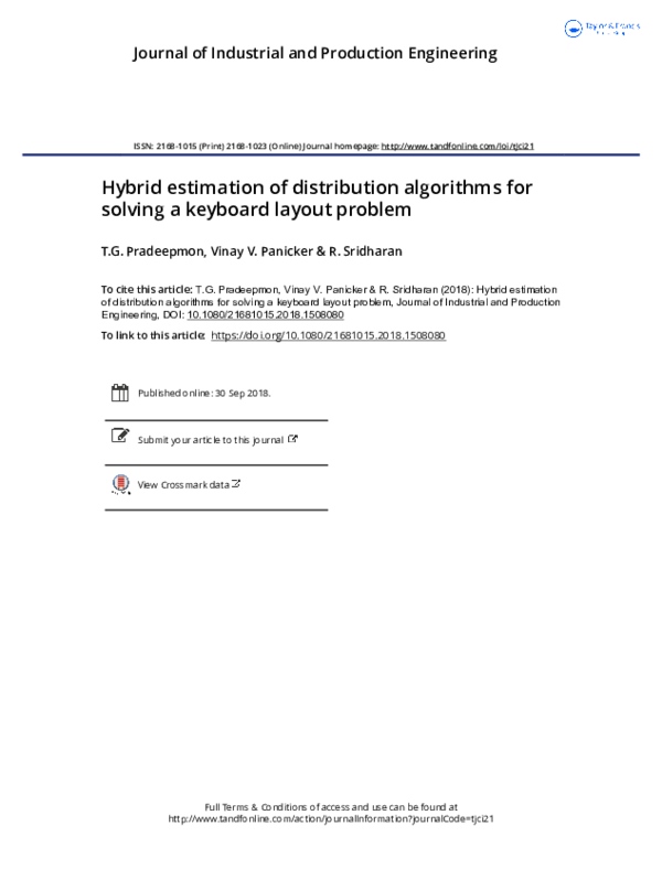 (PDF) Hybrid estimation of Distribution Algorithms for the Flow Shop ...
