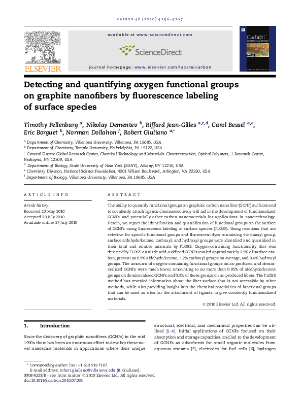 (PDF) Detecting and quantifying oxygen functional groups on graphite ...