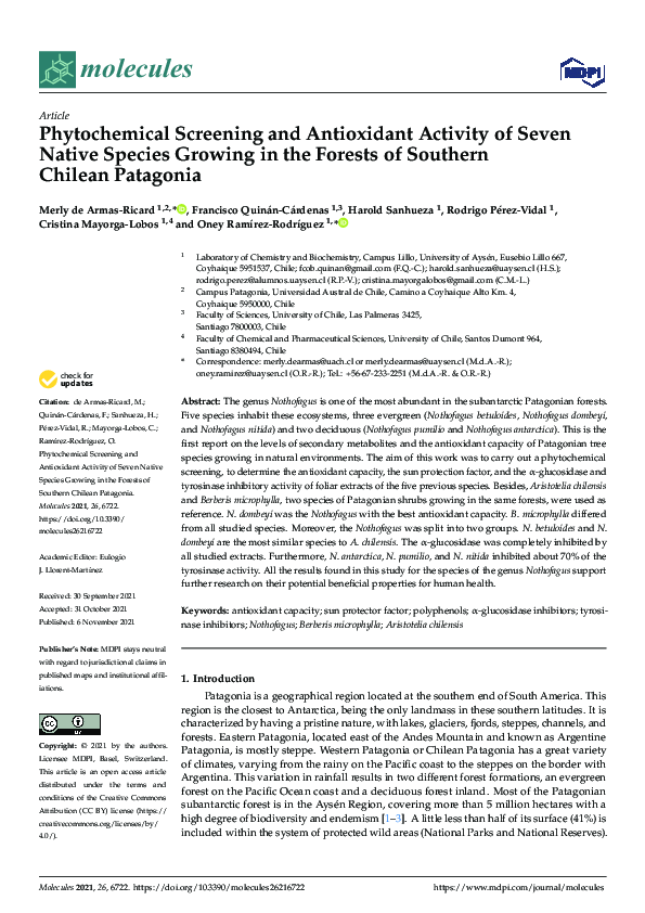 (PDF) Phytochemical Screening and Antioxidant Activity of Seven Native ...