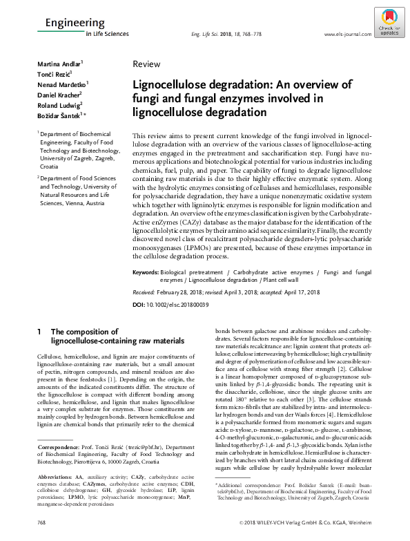 (PDF) Lignocellulose degradation: An overview of fungi and fungal ...