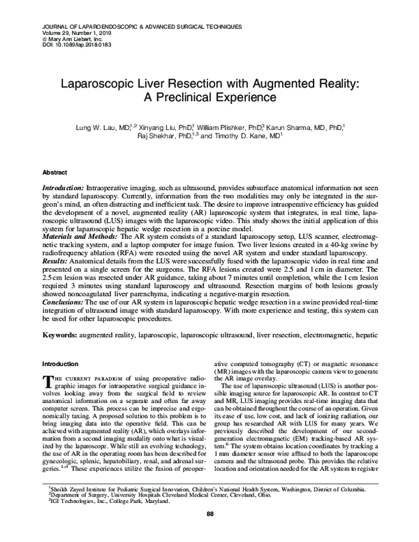 (PDF) Laparoscopic Liver Resection with Augmented Reality: A ...