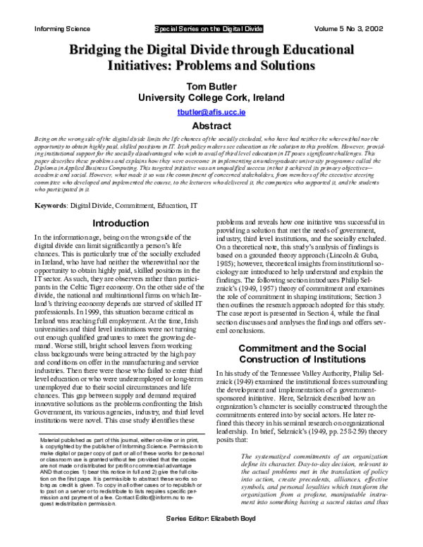 (PDF) Bridging the Digital Divide through Educational Initiatives ...