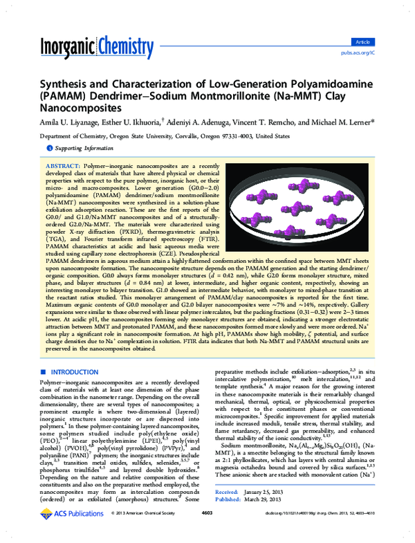 (PDF) Synthesis and Characterization of Low-Generation Polyamidoamine ...