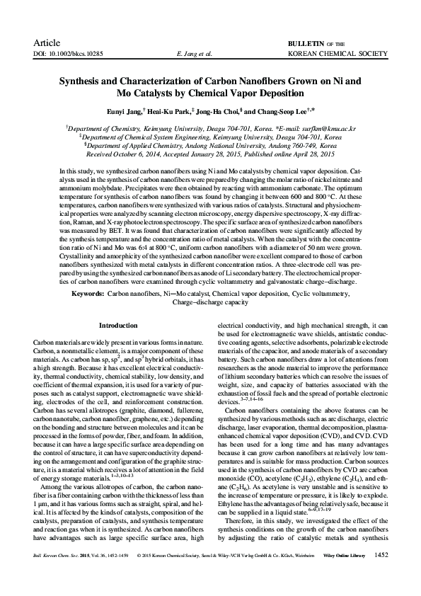 (PDF) Synthesis and Characterization of Carbon Nanotubes -Polystyrene ...