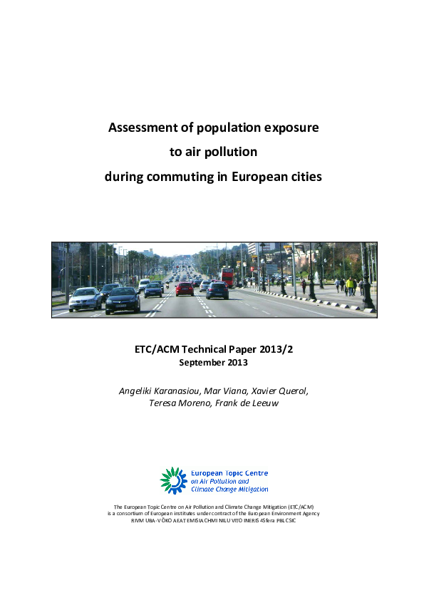 (PDF) Assessment of population exposure to air pollution during ...