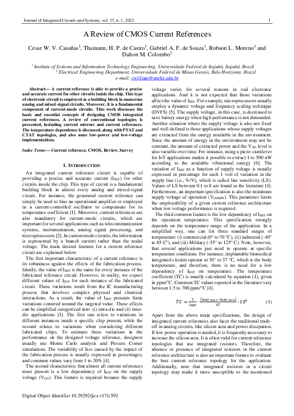 (PDF) Review of CMOS Currente References