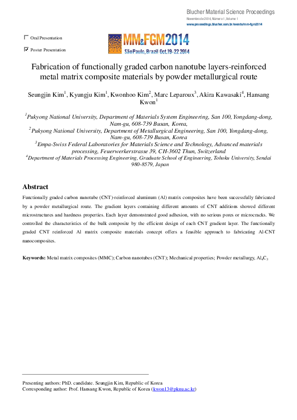 (PDF) Fabrication of functionally graded carbon nanotube layers ...