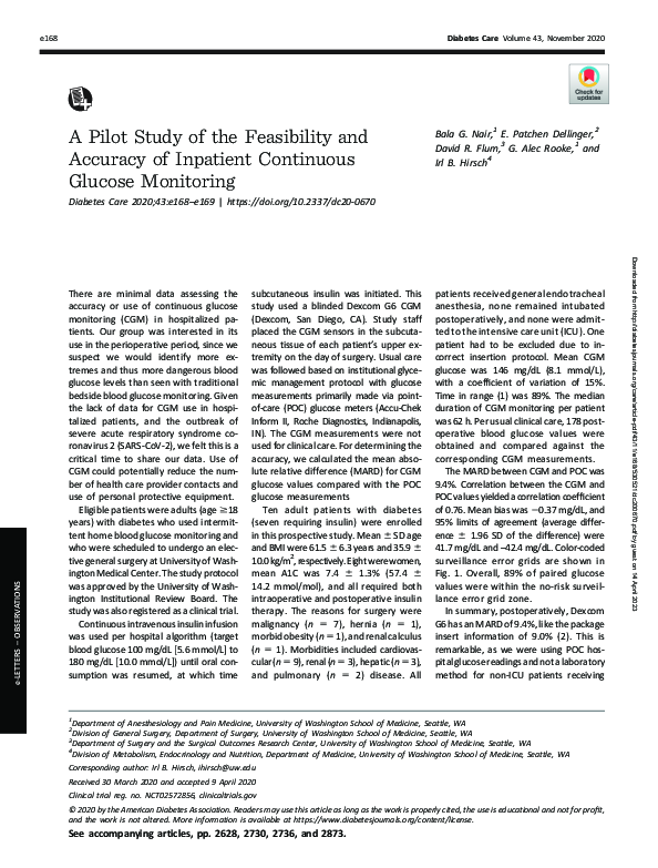 (PDF) A Pilot Study of the Feasibility and Accuracy of Inpatient ...