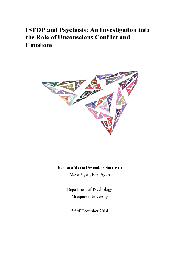 (PDF) ISTDP and psychosis: an investigation into the role of ...