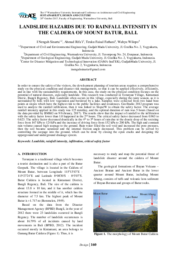 (PDF) Landslide Hazards Due to Rainfall Intensity in the Caldera of ...