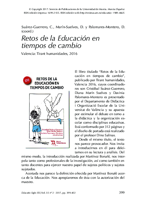 (PDF) Retos de la Educación en tiempos de cambio