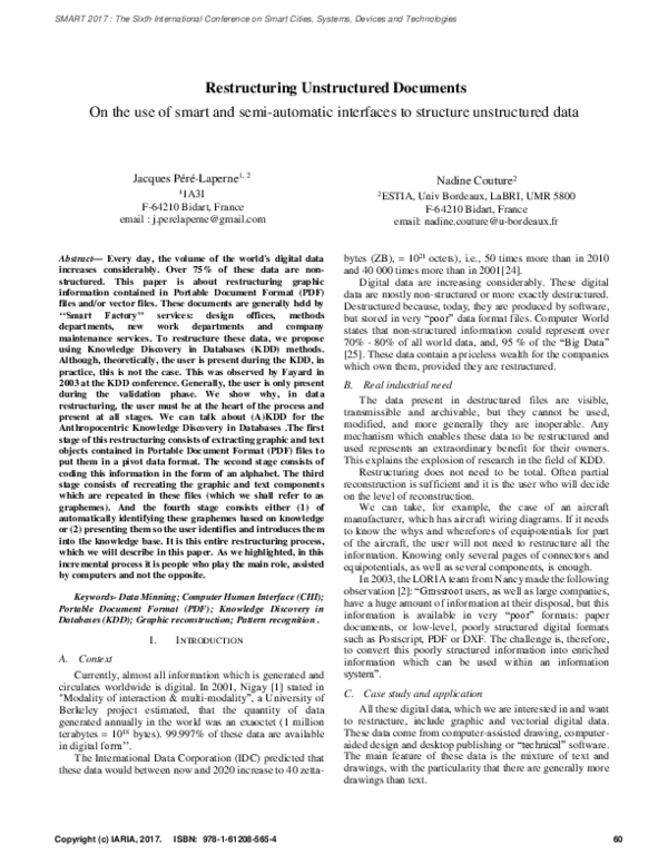 (PDF) Restructuring Unstructured Documents On the use of smart and semi ...