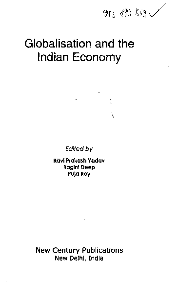 (PDF) Globalisation and the Indian Economy