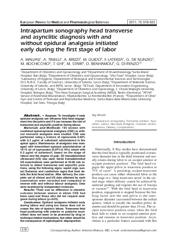 (PDF) Intrapartum sonography head transverse and asynclitic diagnosis ...