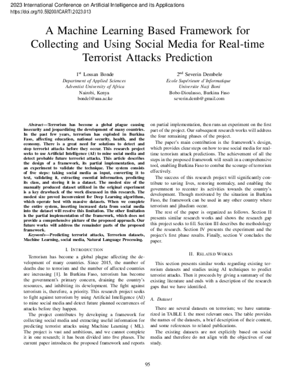 (PDF) A Machine Learning Based Framework for Collecting and Using ...