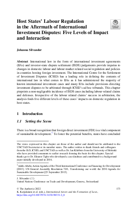 (PDF) Host States’ Labour Regulation in the Aftermath of International ...
