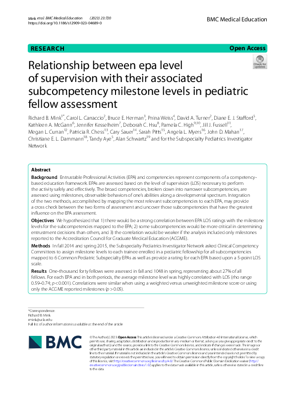 (PDF) Relationship between epa level of supervision with their ...