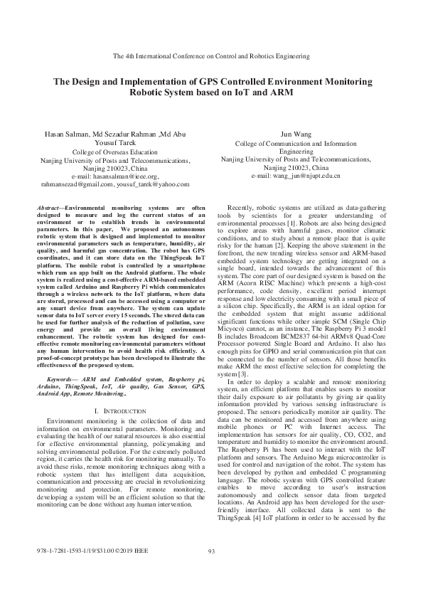 (PDF) The Design and Implementation of GPS Controlled Environment ...