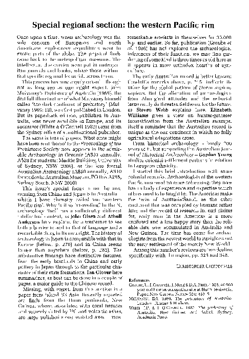 (PDF) Special regional section: the western Pacific rim