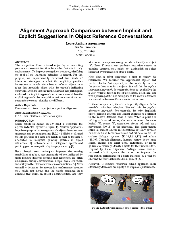(PDF) Alignment Approach Comparison between Implicit and Explicit ...