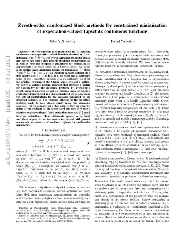 (PDF) Zeroth-order randomized block methods for constrained ...
