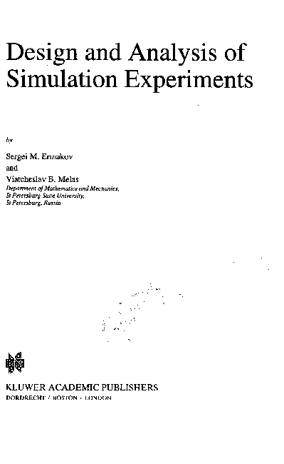 (PDF) Design and Analysis of Simulation Experiments