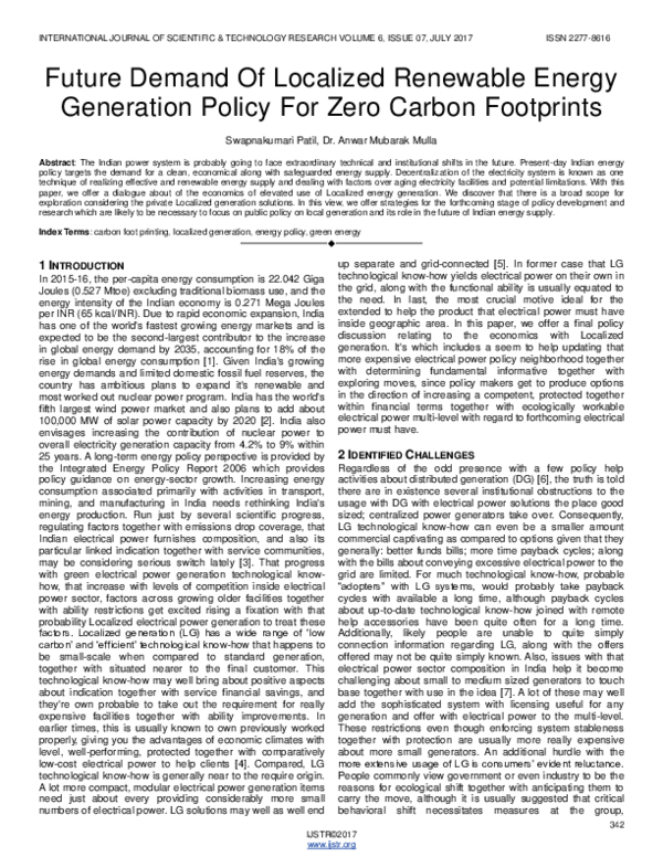 (PDF) Future Demand Of Localized Renewable Energy Generation Policy For ...
