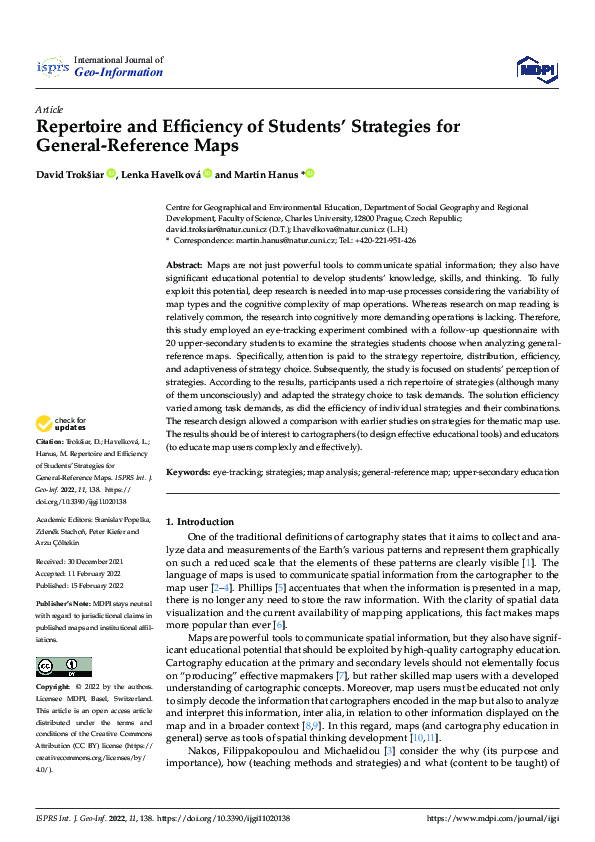 (PDF) Repertoire and Efficiency of Students’ Strategies for General ...