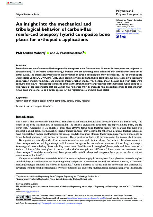 (PDF) An insight into the mechanical and tribological behavior of ...
