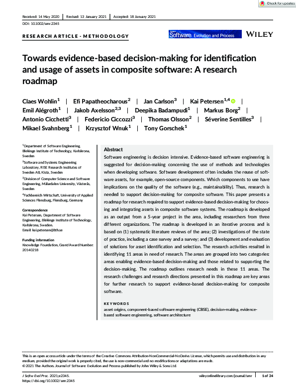 (PDF) Towards evidence‐based decision‐making for identification and ...