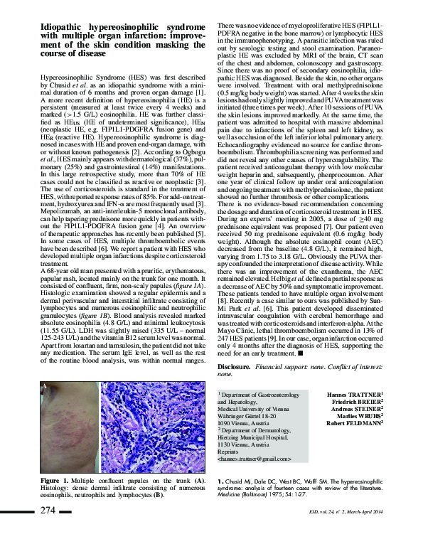 (PDF) Idiopathic hypereosinophilic syndrome with multiple organ ...