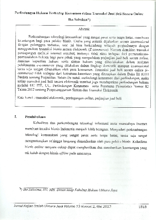 Perlindungan Konsumen dalam Jual Beli Online: Tantangan dan Solusi di Era Digital