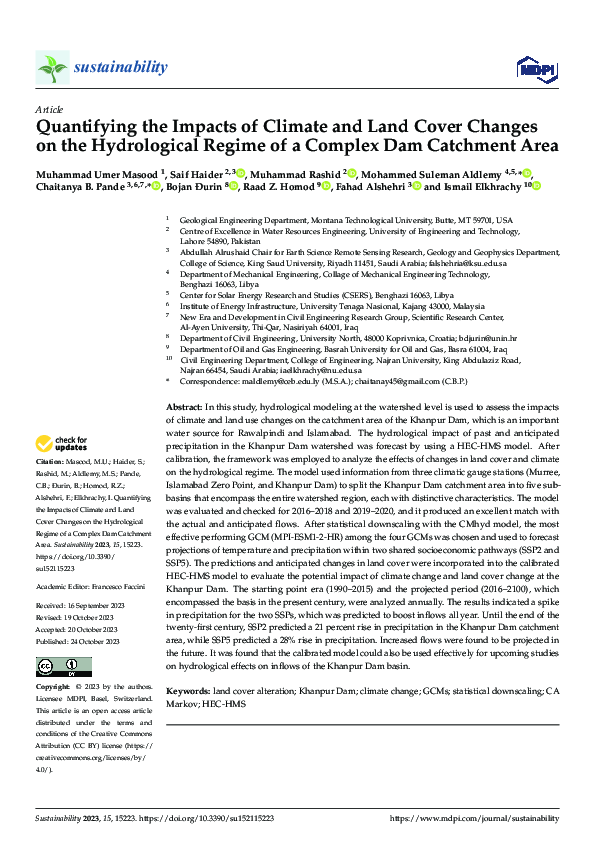 (PDF) Quantifying the Impacts of Climate and Land Cover Changes on the ...