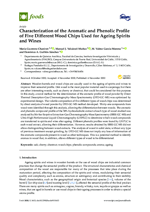 (PDF) Characterization of the Aromatic and Phenolic Profile of Five ...